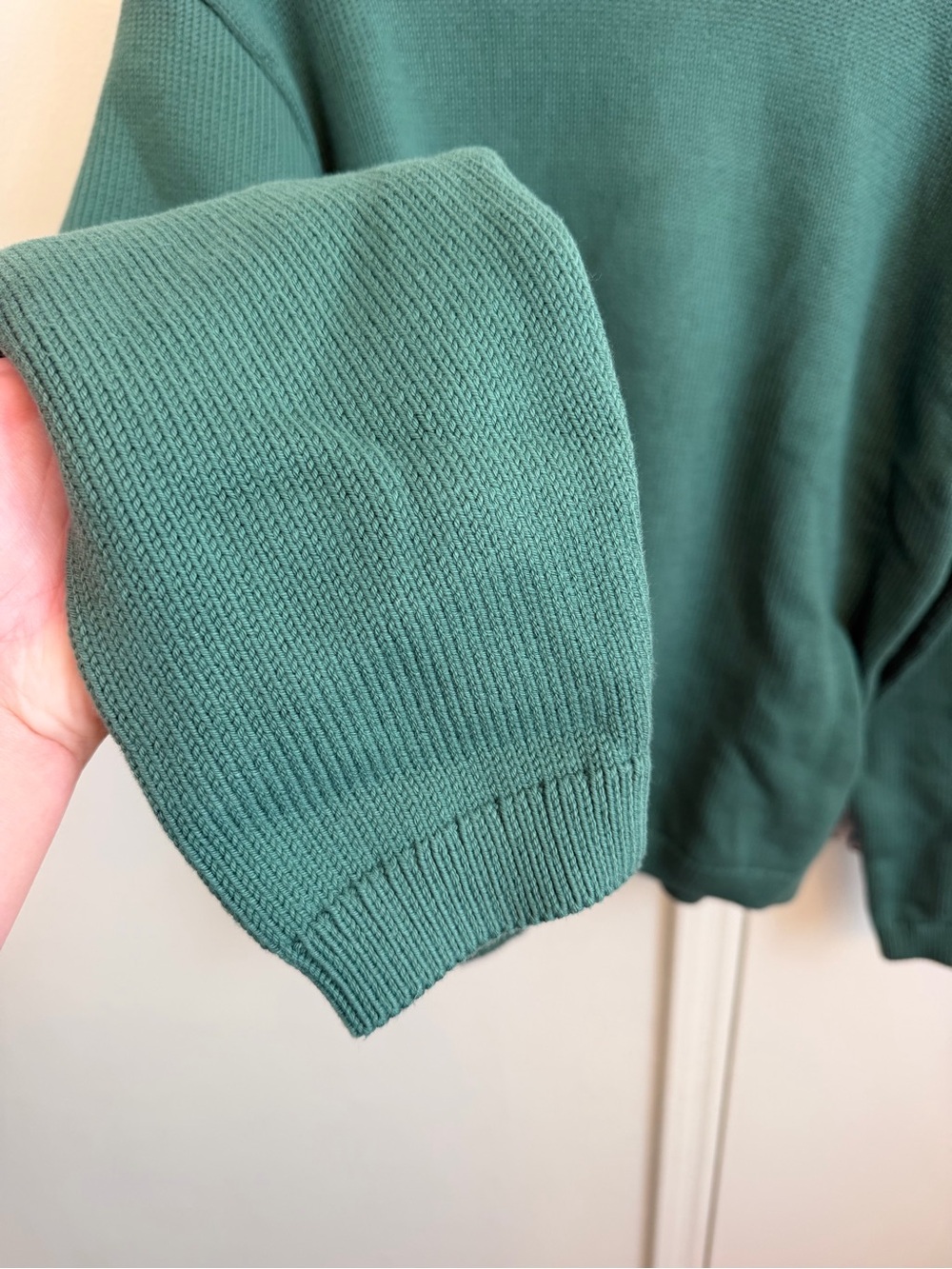 NWT J.Crew Forest Green Ribbed Crewneck Rollneck Sweater Women’s Large - Picture 4 of 5